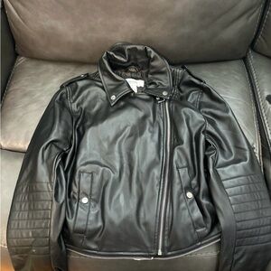 Black Faux Leather Jacket